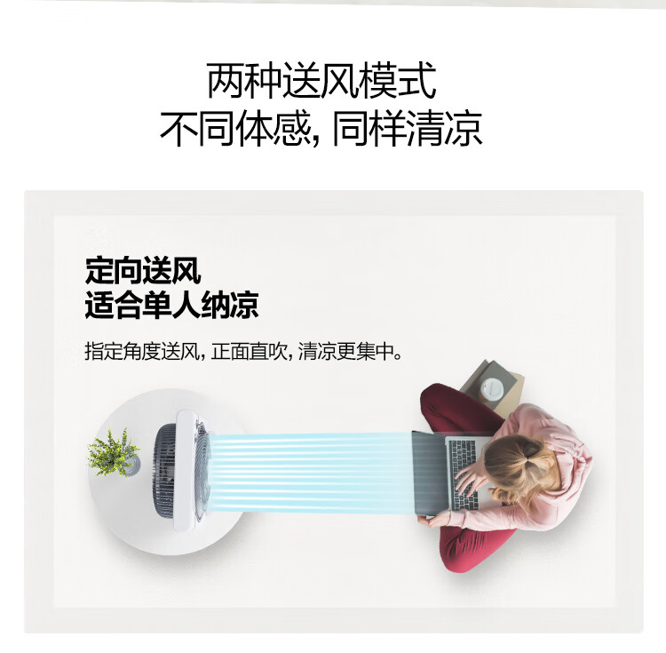 美的（Midea）电风扇台式转页扇办公室 迷你小风扇 宿舍 节能定时转页扇 五叶 家用 KYT25-15AW（白色）