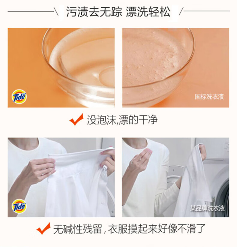 汰渍全效360度洗衣液 双重洁净 百合香型500g（新老包装随机发货）