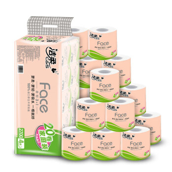 洁柔有芯卷纸4层135g加厚卫生纸家用20卷实惠装