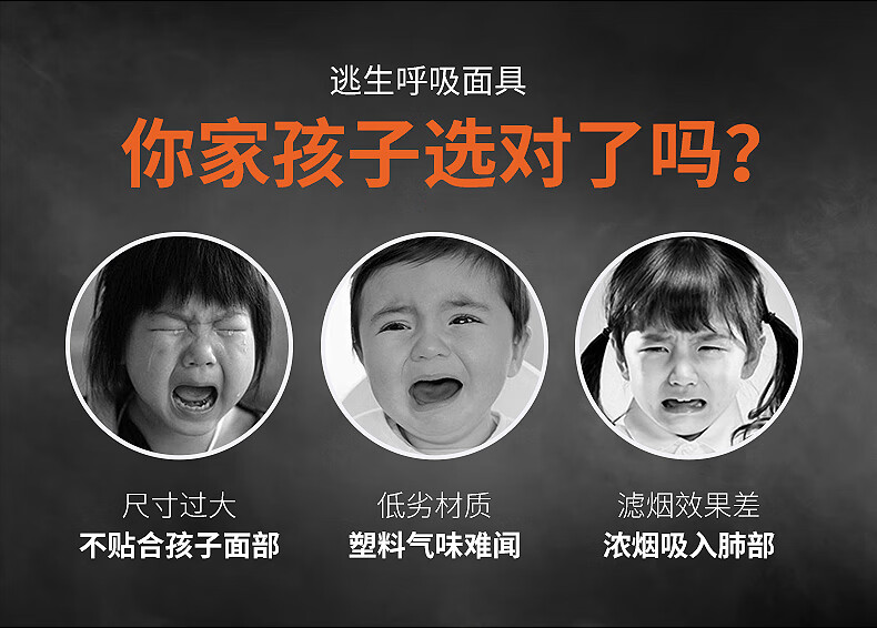 火焰战士消防逃生面具防毒面具防烟面罩过滤式自救呼吸器面罩 TZL30夜光款