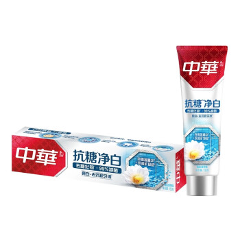 中华儿童成人防蛀护龈 抗糖净白牙膏 海盐薄荷味(130X2)g