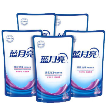 蓝月亮强效去污 深层洁净护理洗衣液500g*5 薰衣草香