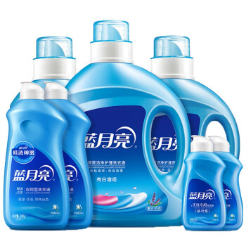 蓝月亮洗衣液10斤套装 机洗2kg*1+1kg*2+500g*2+80g*2