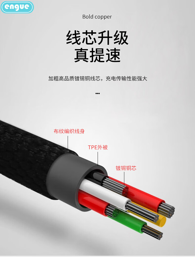 恩谷（ENGUE） 一拖三数据线EG-918