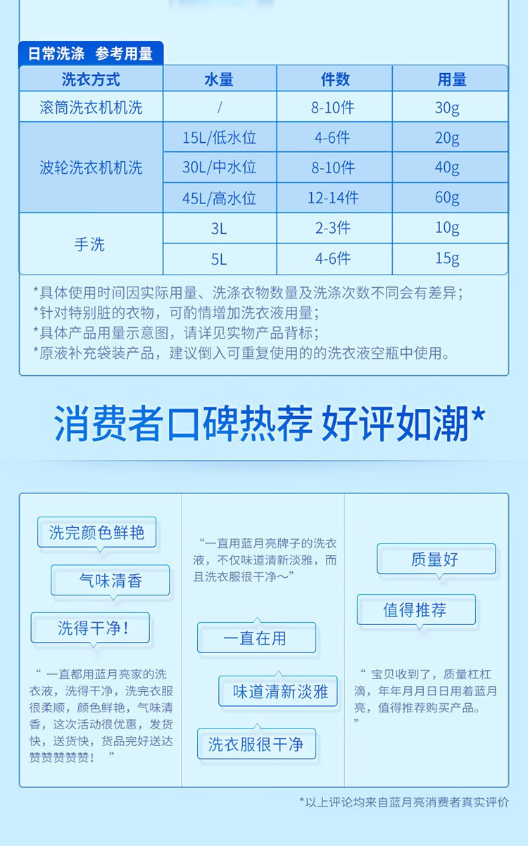 蓝月亮洗衣液自然香亮白增艳洗衣液3kg