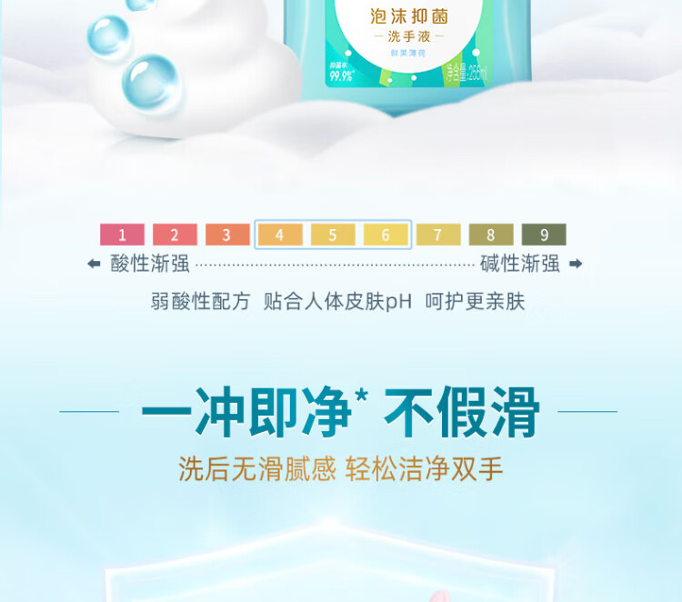 蓝月亮泡沫抑菌洗手液（鲜果薄荷）255ml