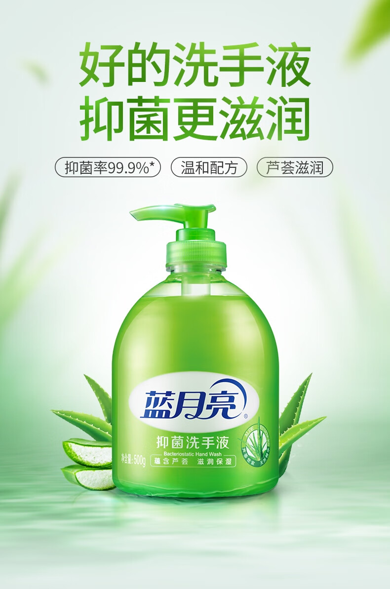 蓝月亮芦荟洗手液500g*3+野菊花洗手液500g*3