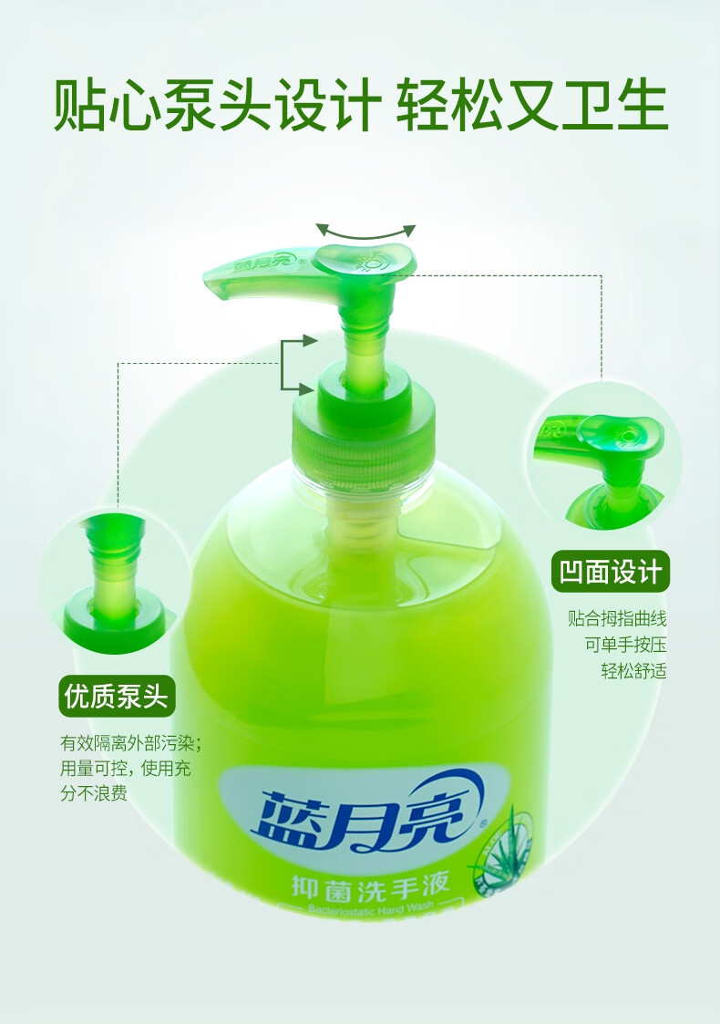 蓝月亮芦荟洗手液500g*3+野菊花洗手液500g*3