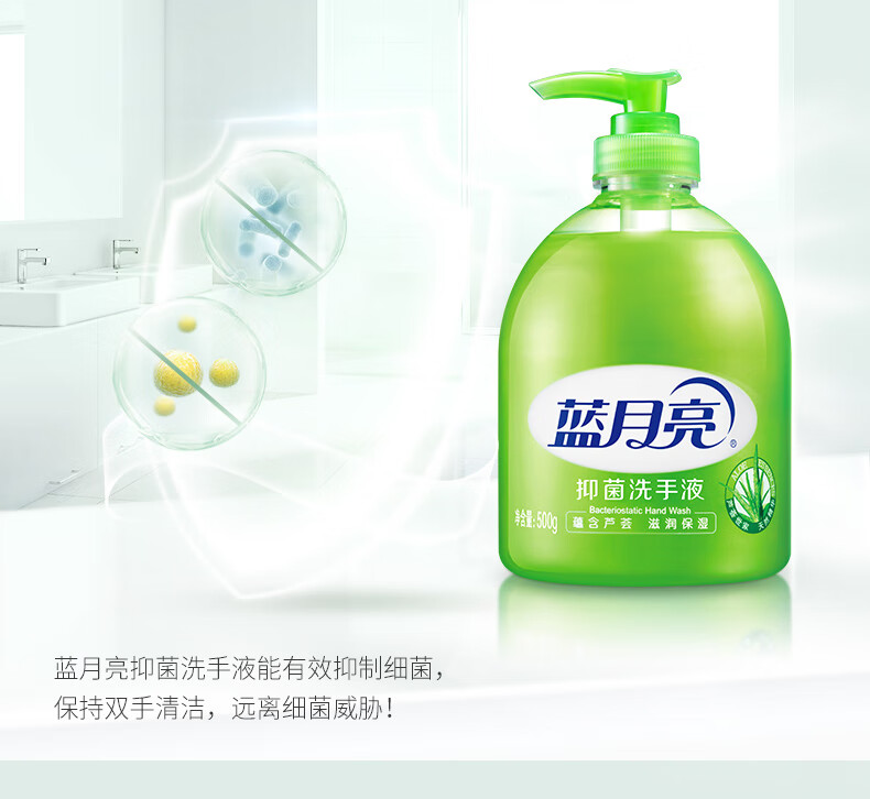 蓝月亮芦荟洗手液套装:洗手液瓶500g*3+瓶装补充装500g*3