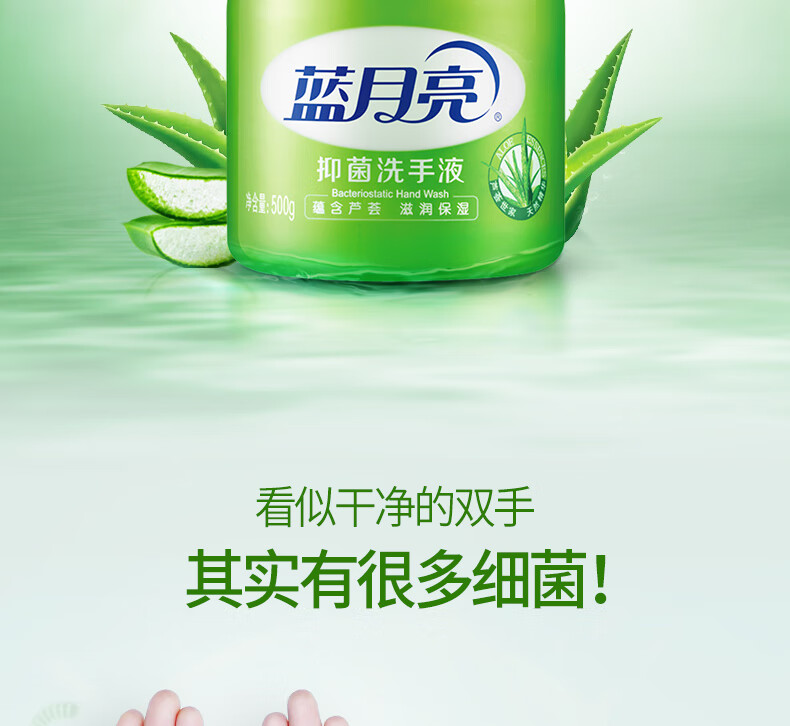 蓝月亮芦荟洗手液套装:洗手液瓶500g*3+瓶装补充装500g*3
