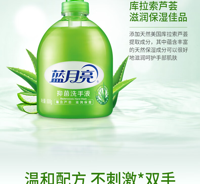 蓝月亮芦荟洗手液套装:洗手液瓶500g*3+瓶装补充装500g*3