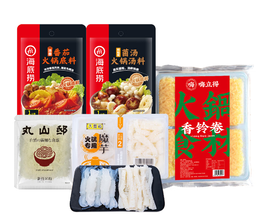 海底捞 开学季 一人份 魔芋结+肚粉丝套餐三