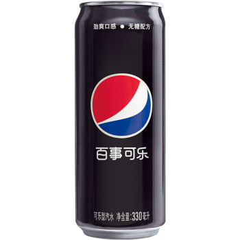 百事可乐碳酸饮料无糖原味330ml*12