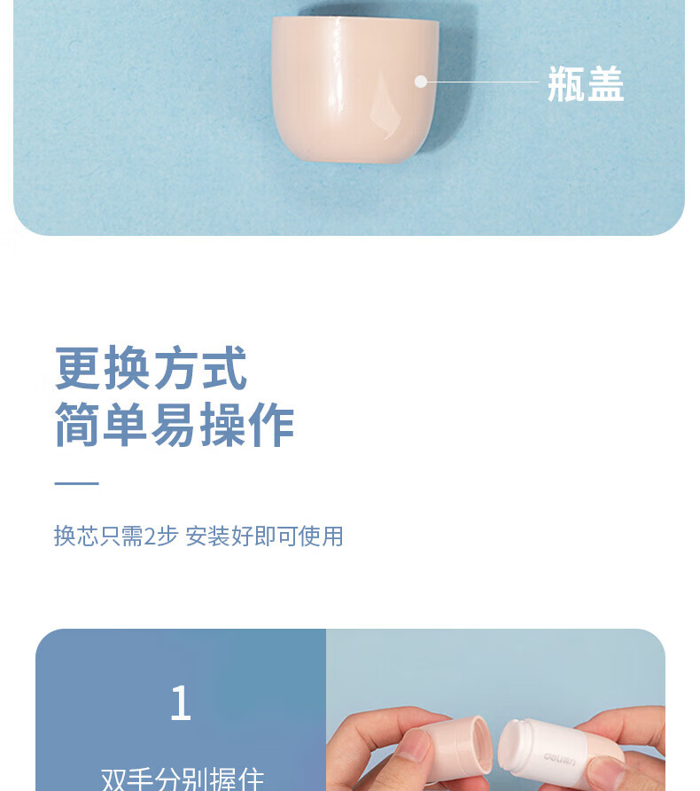 得力 (deli)一体式热敏纸涂改液 不脏手信息隐私防泄密带刀头 10ml/瓶 颜色随机 JQ122