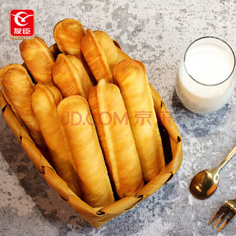 友臣（YOUCHEN）手撕面包棒1000克原味传统糕点闽台特产零食小吃早餐 整箱装
