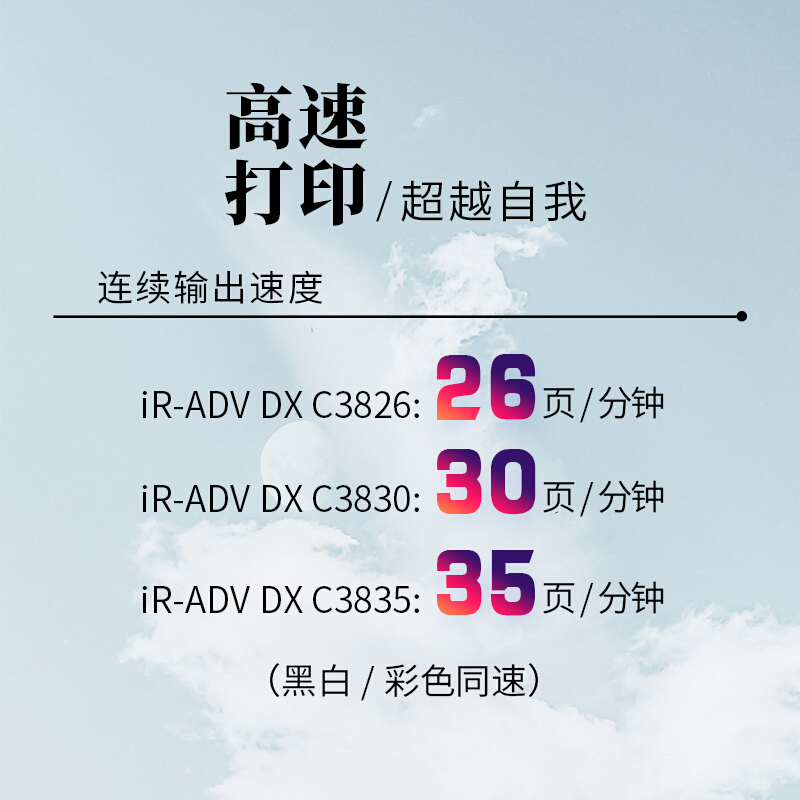 佳能（Canon）大型打印机iR-ADV DX C3826 商用办公a3a4彩色复合复印机含输稿器一体机Wi-Fi 37系列升级