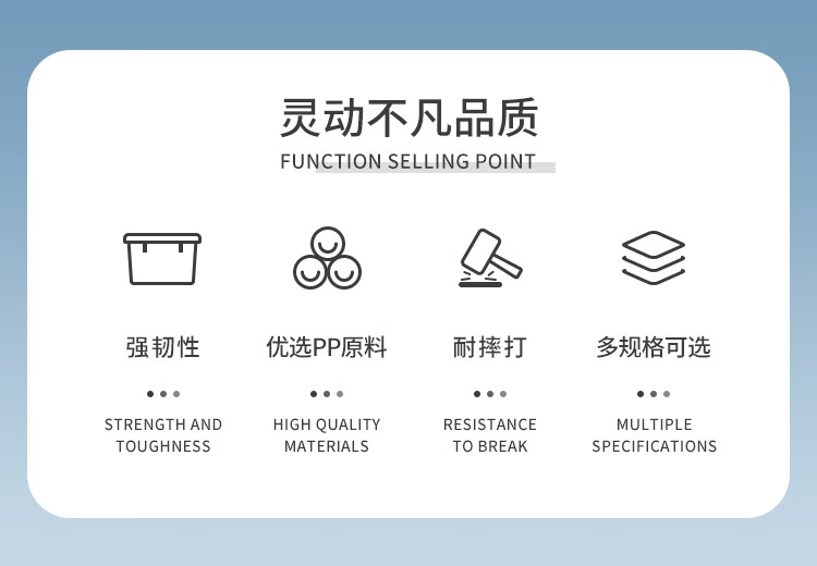 禧天龙 加厚抗压高韧性收纳箱玩具储物箱药品杂物收纳盒石青色65LX-6250
