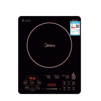美的（Midea）C22-RH2268 电磁炉 超薄大面板触控电磁炉套装火锅 恒匀火计时功能大火力 xs