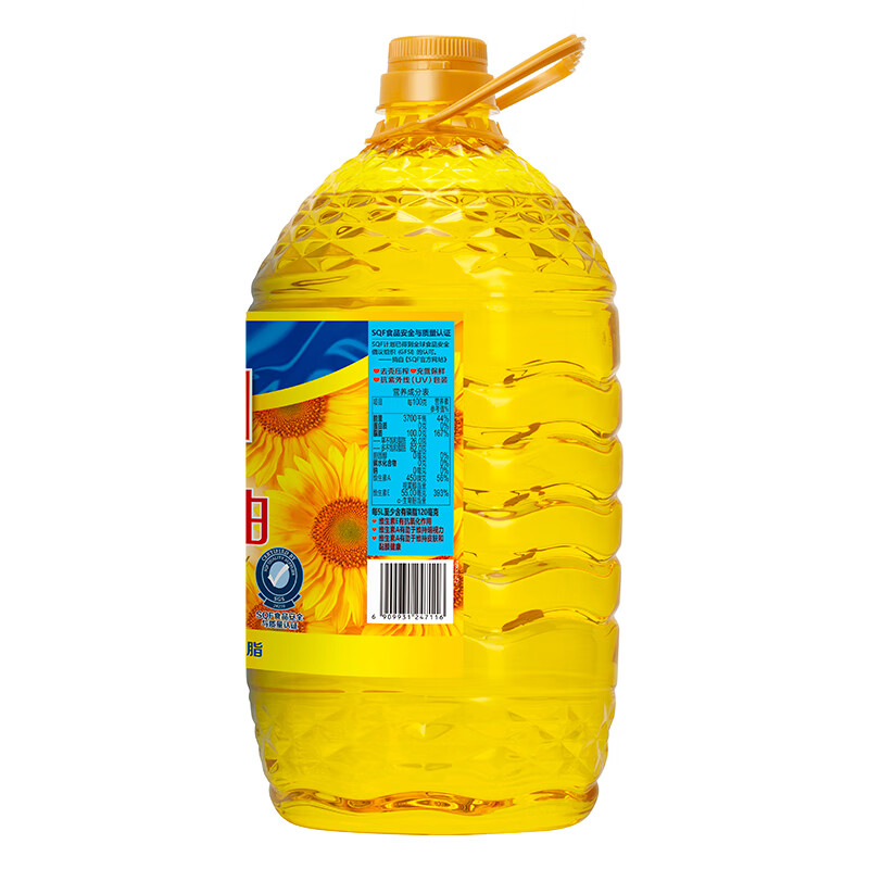 多力食用油小包装油 含维生素a 黄金3益葵花籽油 5L