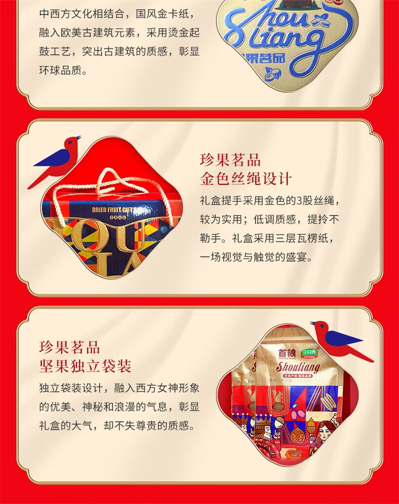 首粮节日大礼包 珍果茗品1240g