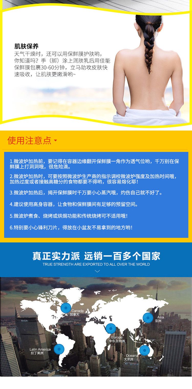 佳能（Glad） PW50M生鲜蔬果餐饮适用手撕保鲜膜50米