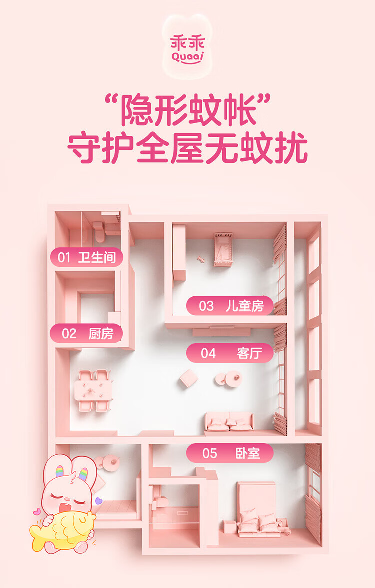 彩虹乖乖系列 电热蚊香片套装(60片+直插器) 无味 5001AK