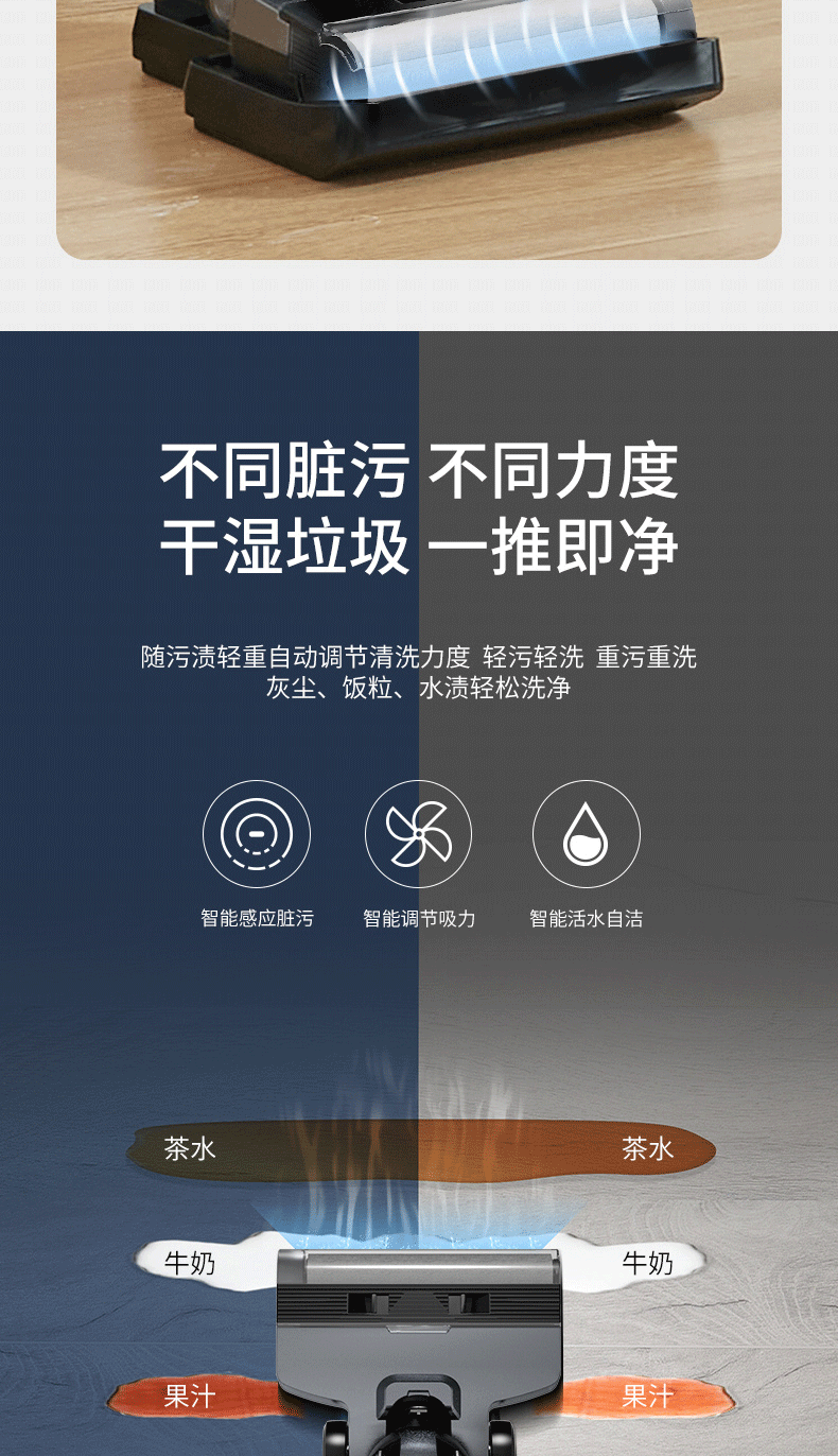 海尔（Haier）洗地机虎鲸无线智能自动清洁机电动拖把大吸力家用吸拖洗一体洗地机全自动拖地机吸尘器 Z6-W