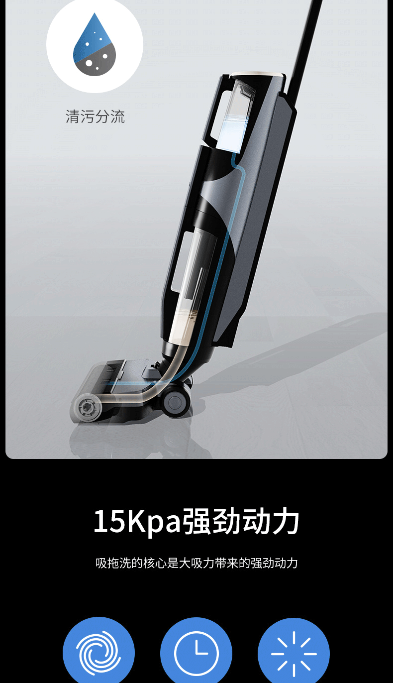 海尔（Haier）洗地机虎鲸无线智能自动清洁机电动拖把大吸力家用吸拖洗一体洗地机全自动拖地机吸尘器 Z6-W