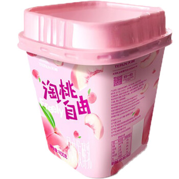 天润（TERUN）酸奶新疆浓缩低温奶桃桃自由酸牛奶白桃风味白桃奶 400gx2杯