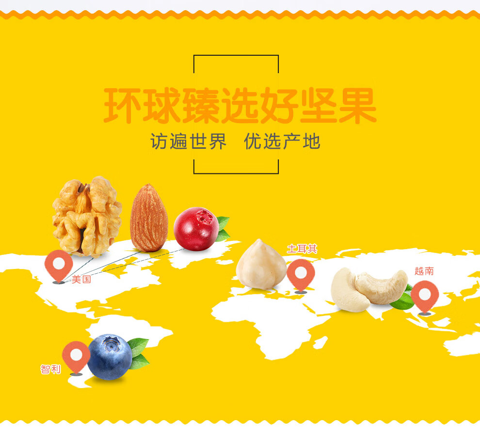 臻味（Delicious）休闲食品 零食大礼包540g天天坚果（A款）