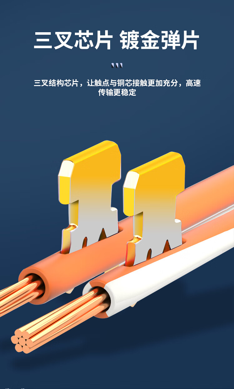 山泽(SAMZHE) 超五类水晶头 超5类RJ45网络水晶头 8P8C宽带网线接头 Cat5e水晶头 100个 5100CJ