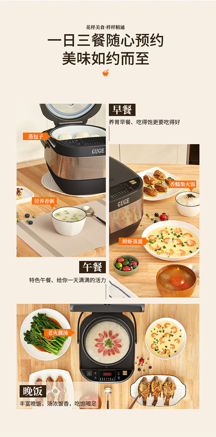 谷格（GUGE）多功能电饭煲 迷你两人家用宿舍 多用途电饭锅 G996