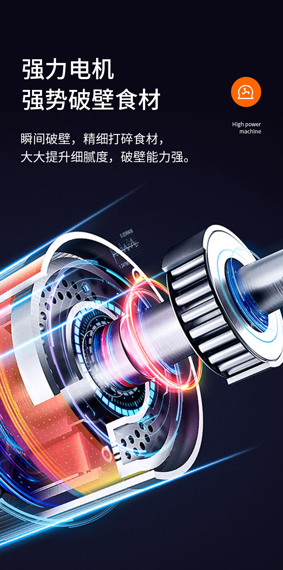 谷格（GUGE）破壁机 小型低音家用 迷你榨汁智能加热 豆浆机 全自动料理机GG668