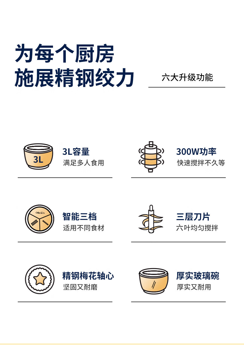 谷格（GUGE）绞肉机 搅拌打肉饺子肉馅蒜蓉机 电动多功能不锈钢 碎肉搅肉绞蒜碎菜辅食机 G116