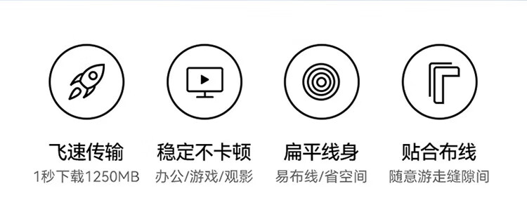 山泽(SAMZHE) 七类CAT7类扁平网线 万兆网络屏蔽双绞连接线 工程宽带成品跳线 黑色1.5米CAT-7015C