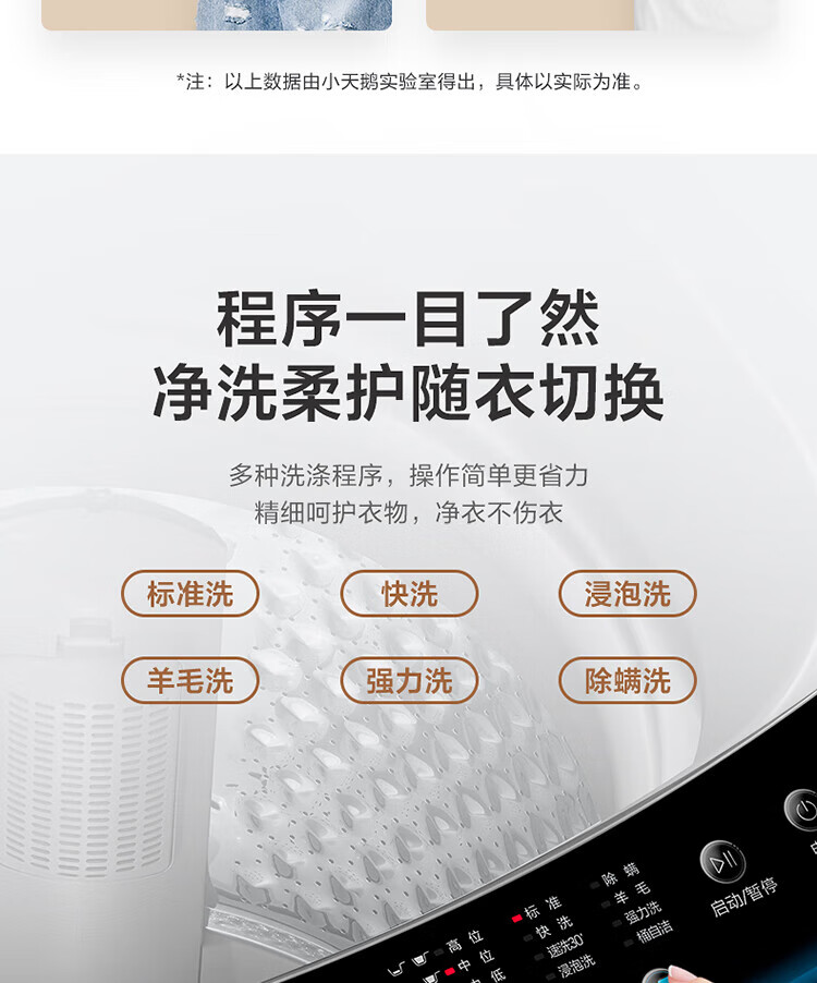 小天鹅（LittleSwan）12公斤波轮洗衣机全自动 纳米银离子除菌 WIFI智能控制 钢化玻璃门盖 TB120V61WAB