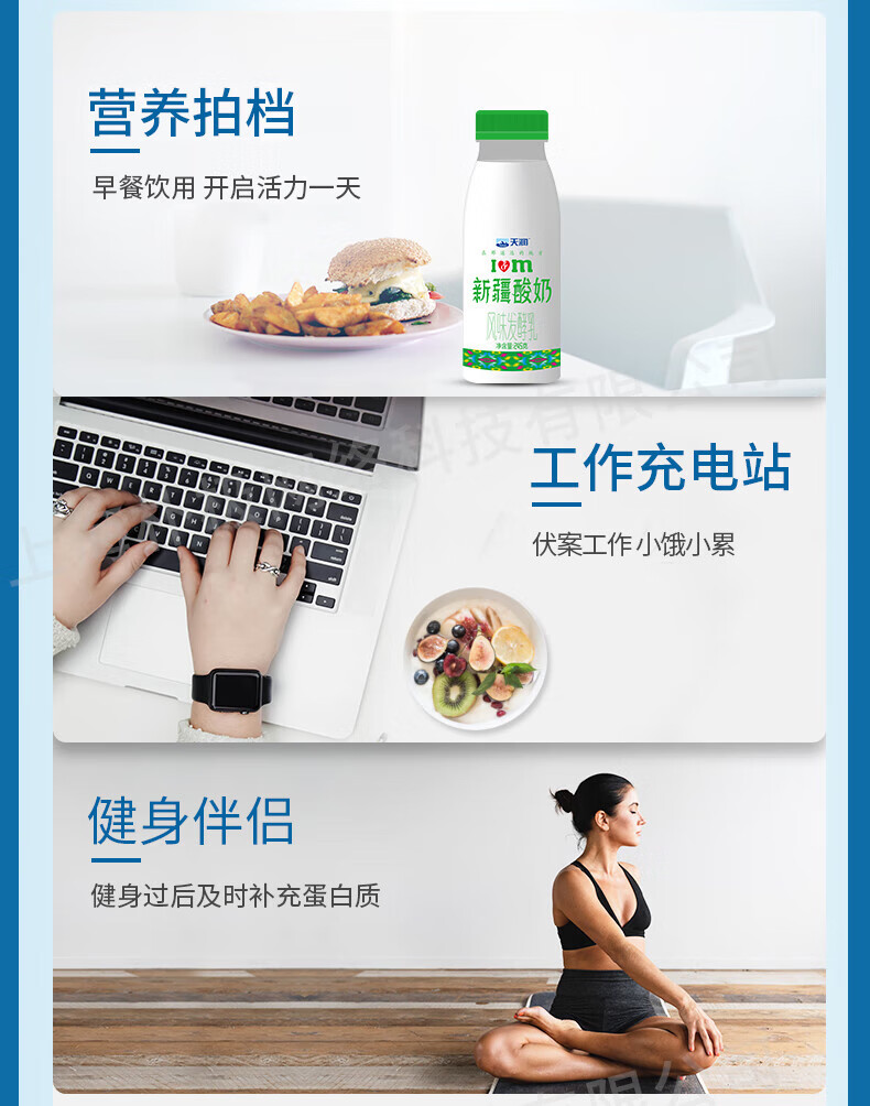 天润（TERUN）新疆浓缩原味酸奶低温 风味发酵乳整箱 245g*8瓶