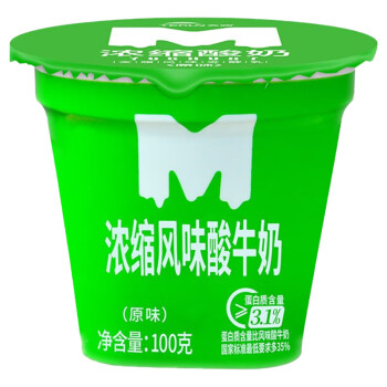 天润（TERUN）新疆全脂发酵乳 原味酸奶100g*12杯