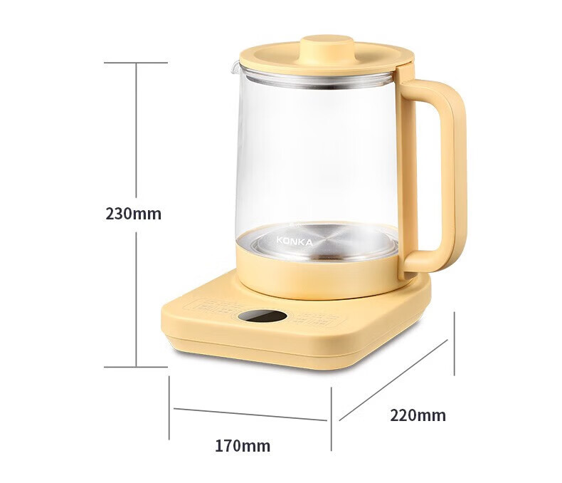 康佳 养生壶1.5L智能温控家用办公室多功能花茶电热水壶 KYSH -1501-M