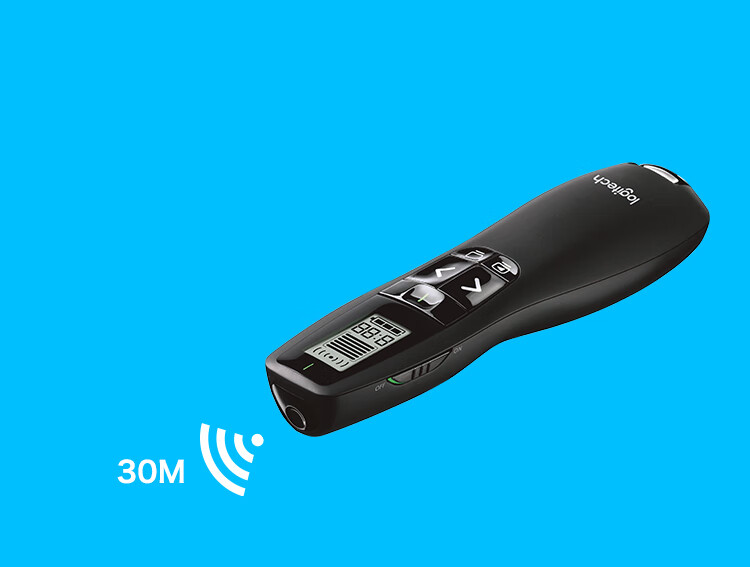 罗技（Logitech） R800 无线演示器 PPT翻页笔 演示笔 激光笔 电子笔 遥控笔 投影笔 黑色