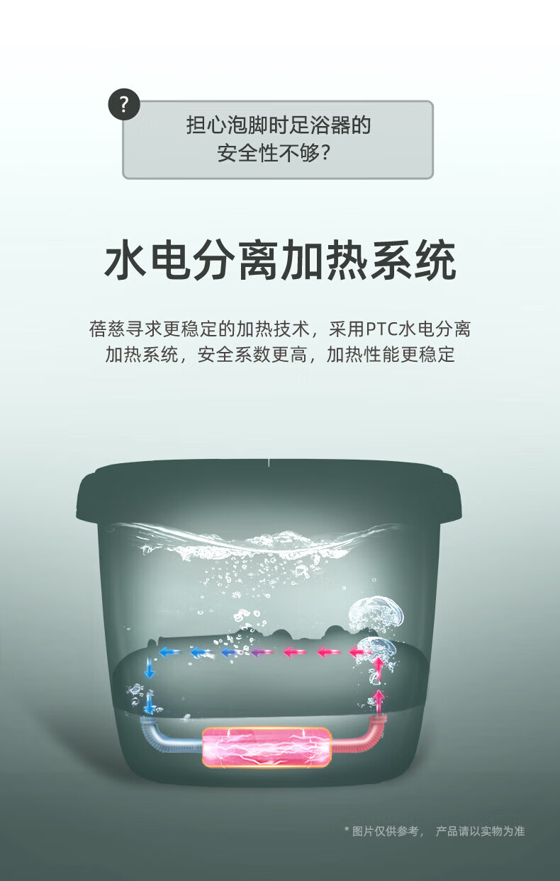 蓓慈（Beici）足浴盆 【吴昕推荐】足浴盆 按摩洗脚盆 电动加热泡脚桶恒温涌泉 家用易收纳 BZ305D2