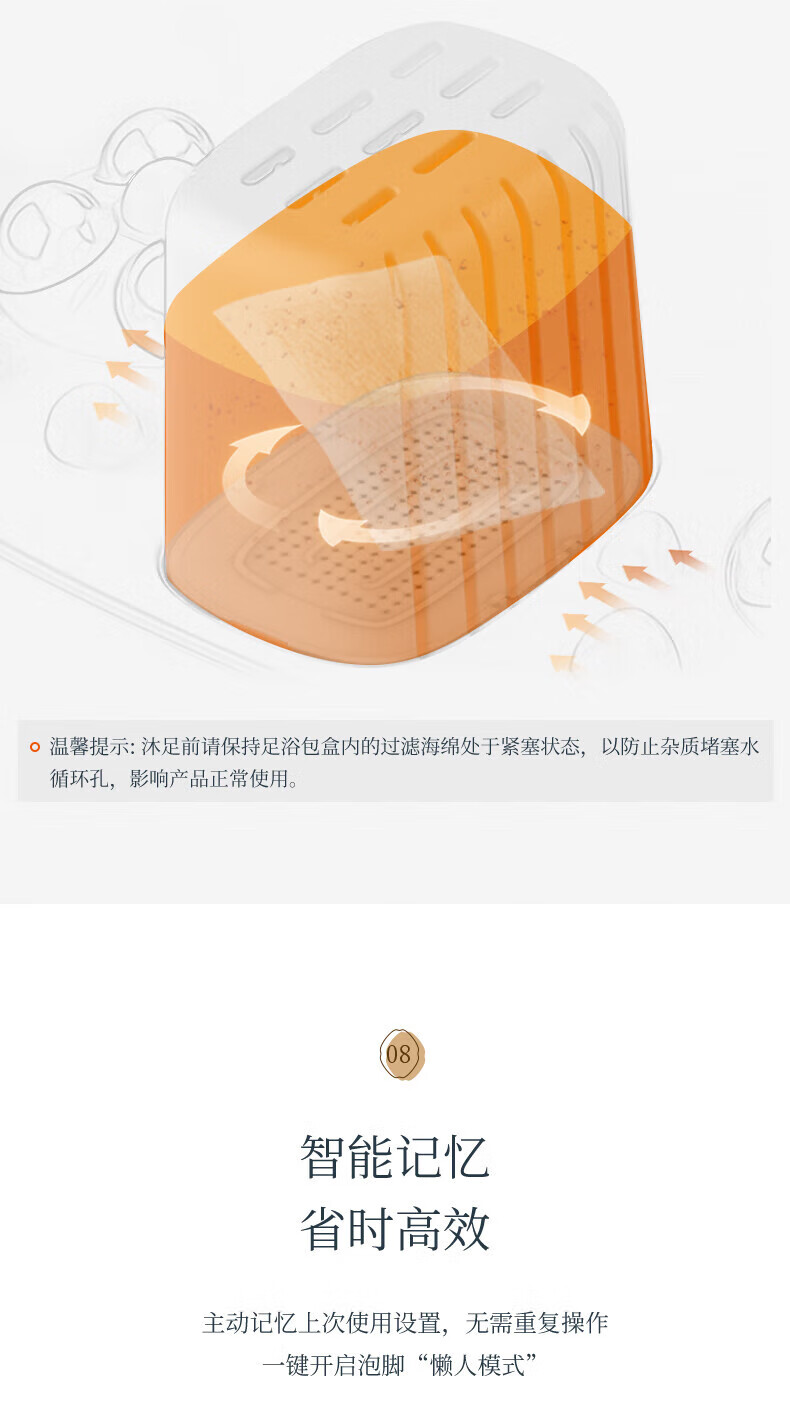 蓓慈（Beici）10L 小白全自动足浴盆泡脚桶电动加热按摩洗脚盆恒温变频 D01
