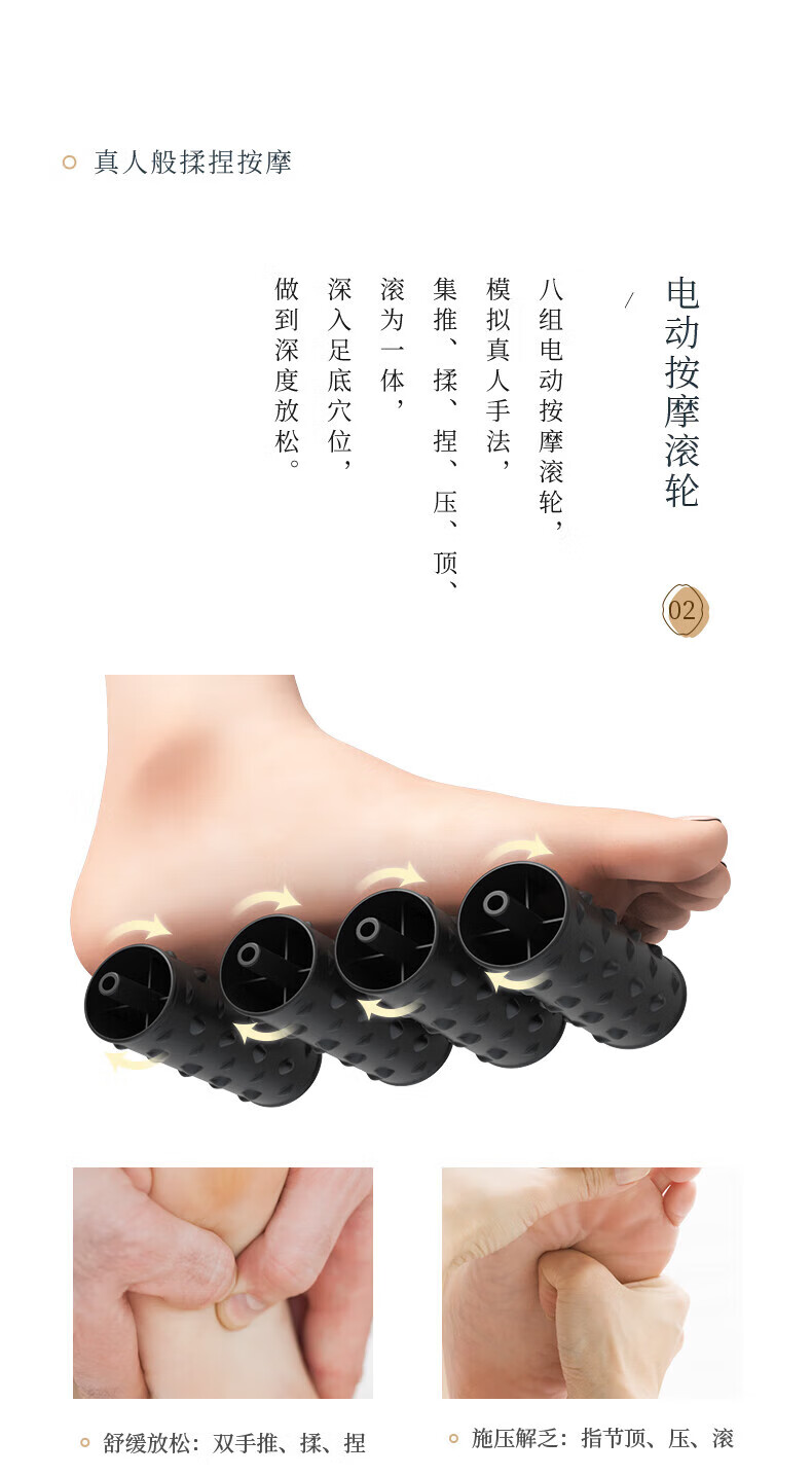 蓓慈（Beici）10L 小白全自动足浴盆泡脚桶电动加热按摩洗脚盆恒温变频 D01