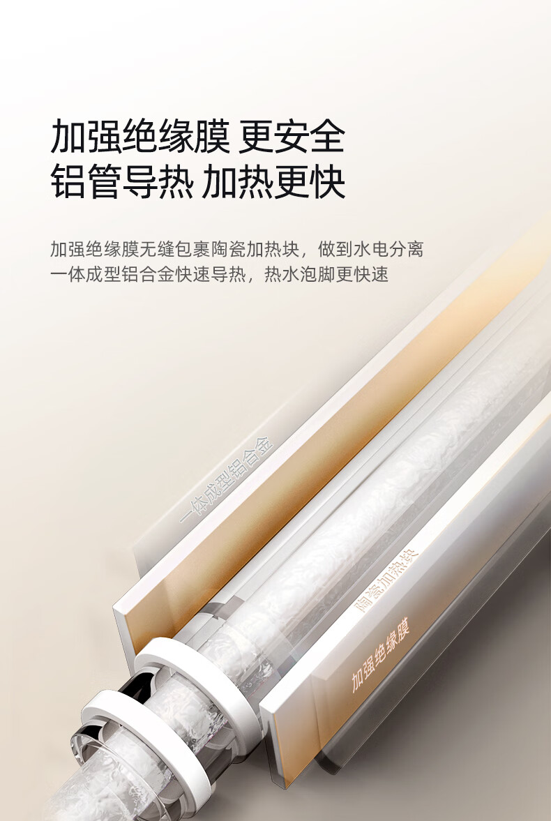 蓓慈（Beici）足浴盆 （白色）【吴昕推荐】全自动泡脚桶 加热足按摩（电动转盘+38cm桶高+漏保开关） BZ305H1