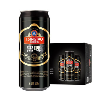 青岛啤酒（TSINGTAO）黑啤12度500ml*12罐啤