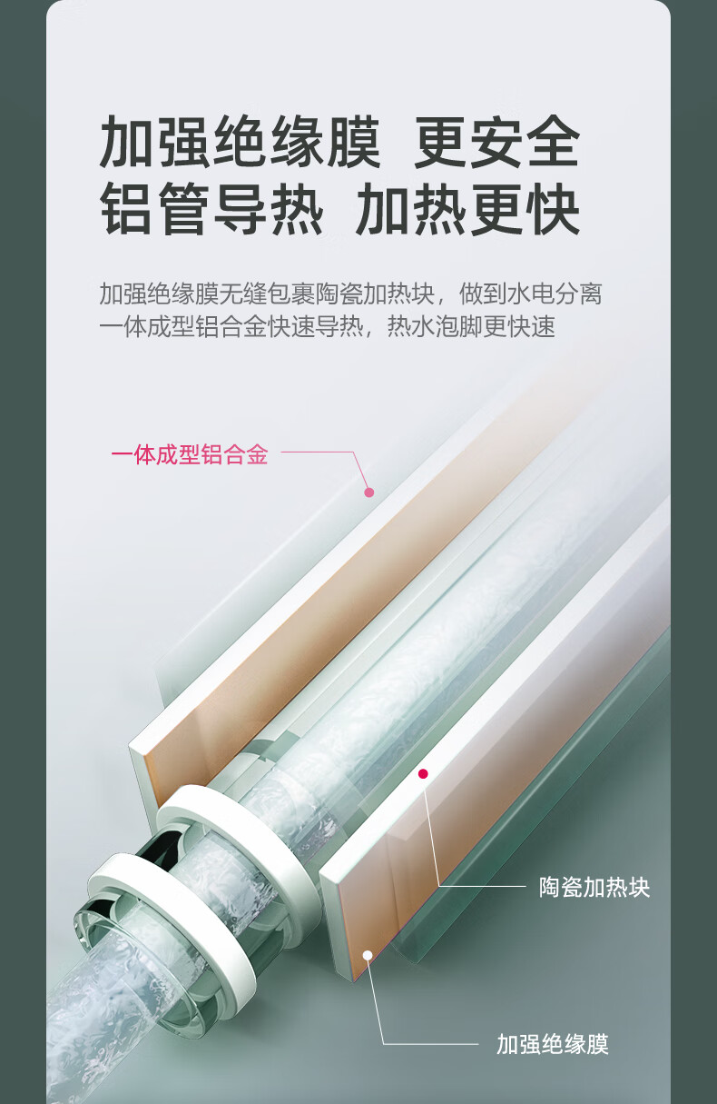 蓓慈（Beici）足浴盆 （白色）全自动 恒温加热泡脚桶 电动足底按摩 足浴洗脚盆 足浴桶 礼品礼物 BZ305B5