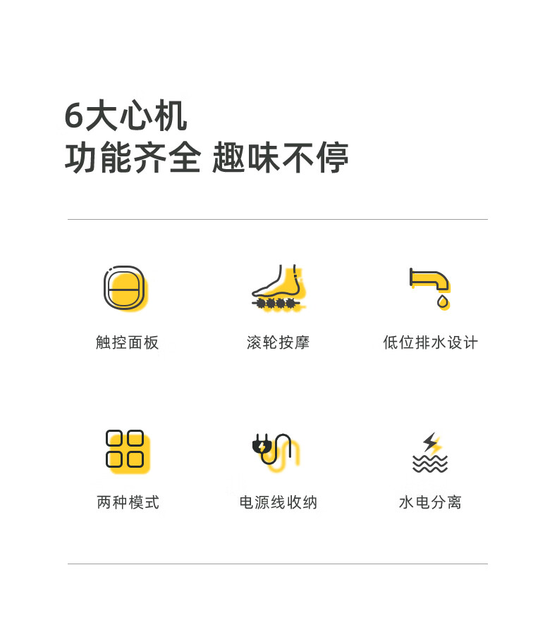 蓓慈（Beici）足浴盆 （白色）全自动 恒温加热泡脚桶 电动足底按摩 足浴洗脚盆 足浴桶 礼品礼物 BZ305B5