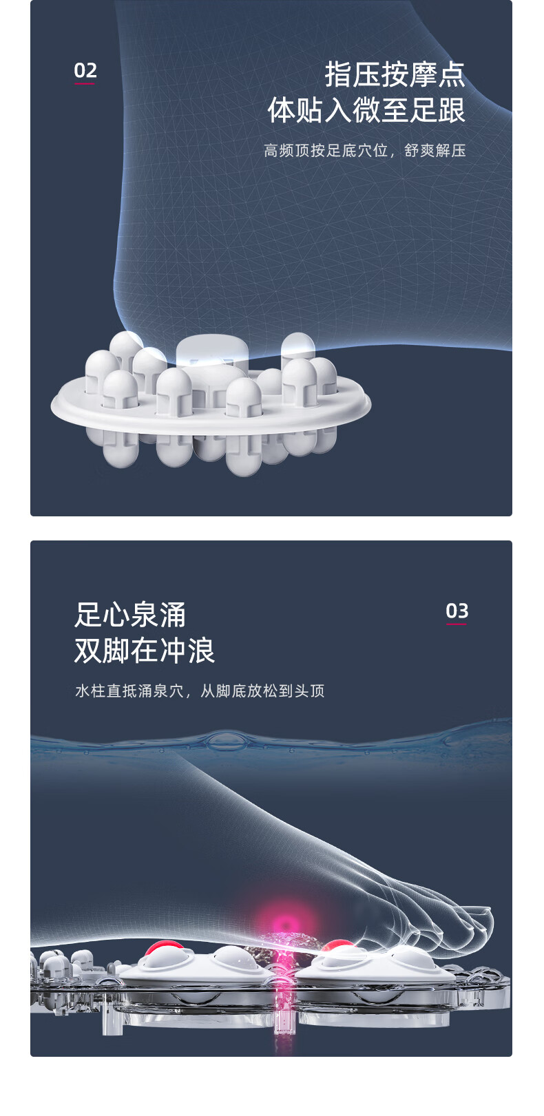 蓓慈（Beici）足浴盆 （白色）【吴昕推荐】全自动洗脚盆 电动按摩泡脚桶 恒温加热 (桶高45cm） BZ528A1