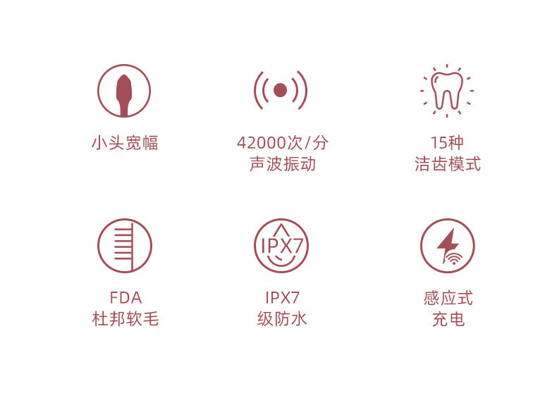 蓓慈（Beici）声波电动牙刷成人家用男女情侣款充电式洁牙器杜邦软刷毛牙刷头 VY01B2温莎蓝