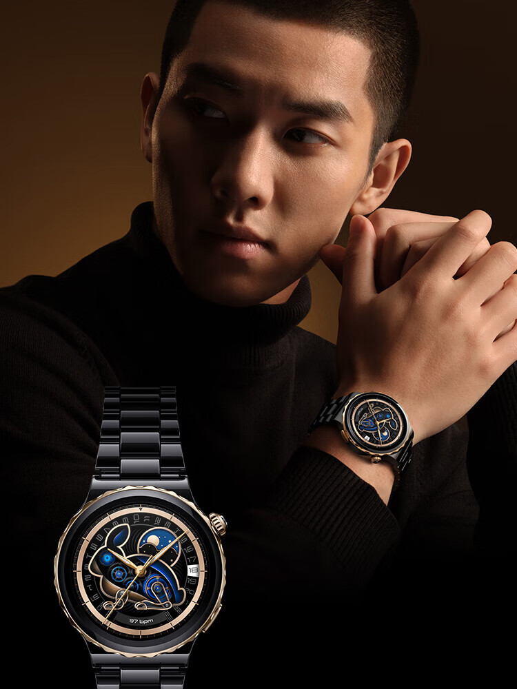 华为 华为手表 运动智能手表 黑色陶瓷表带 WATCH GT3 PRO 典藏版